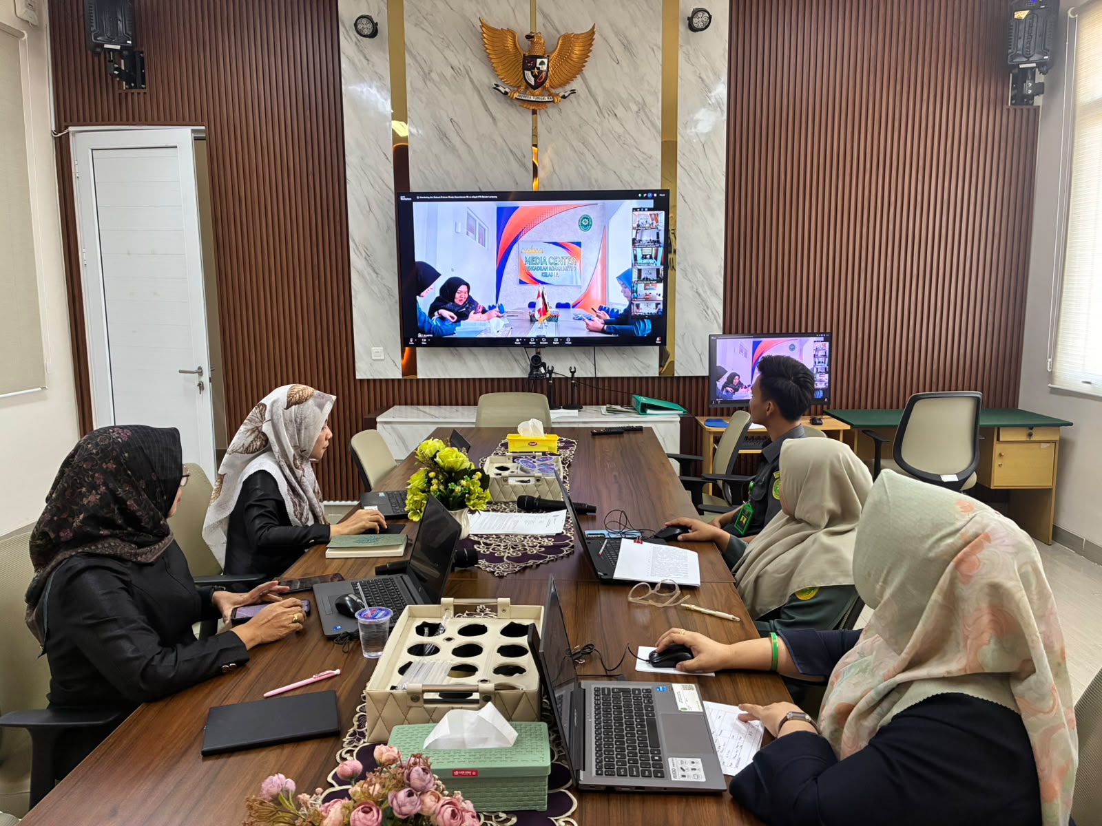Pengadilan Agama Gedong Tataan Ikuti Monitoring dan Evaluasi Bulanan Kinerja Kepaniteraan se-Wilayah PTA Bandar Lampung